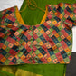 Mysore Crepe Green Semi Silk with 2 Blouses - 