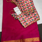 Mysore Crepe Pink Semi Silk with 2 Blouses - 