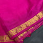 Mysore Crepe Pink Semi Silk with 2 Blouses - 