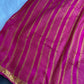 Mysore Crepe Pink Semi Silk with 2 Blouses - 