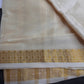 Mysore Crepe Cream Semi Silk with 2 Blouses - 