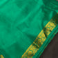 Mysore Crepe Green Semi Silk with 2 Blouses - 