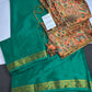 Mysore Crepe Green Semi Silk with 2 Blouses - 