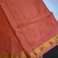 Mysore Crepe Peach Semi Silk with 2 Blouses - 