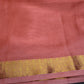 Mysore Crepe Peach Semi Silk with 2 Blouses - 