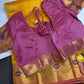 Pure Venkatgiri Handloom Yellow Pink Silk Saree - 