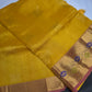 Pure Venkatgiri Handloom Yellow Pink Silk Saree - 