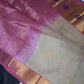 Pure Venkatgiri Handloom Beige Pink Silk Saree - 