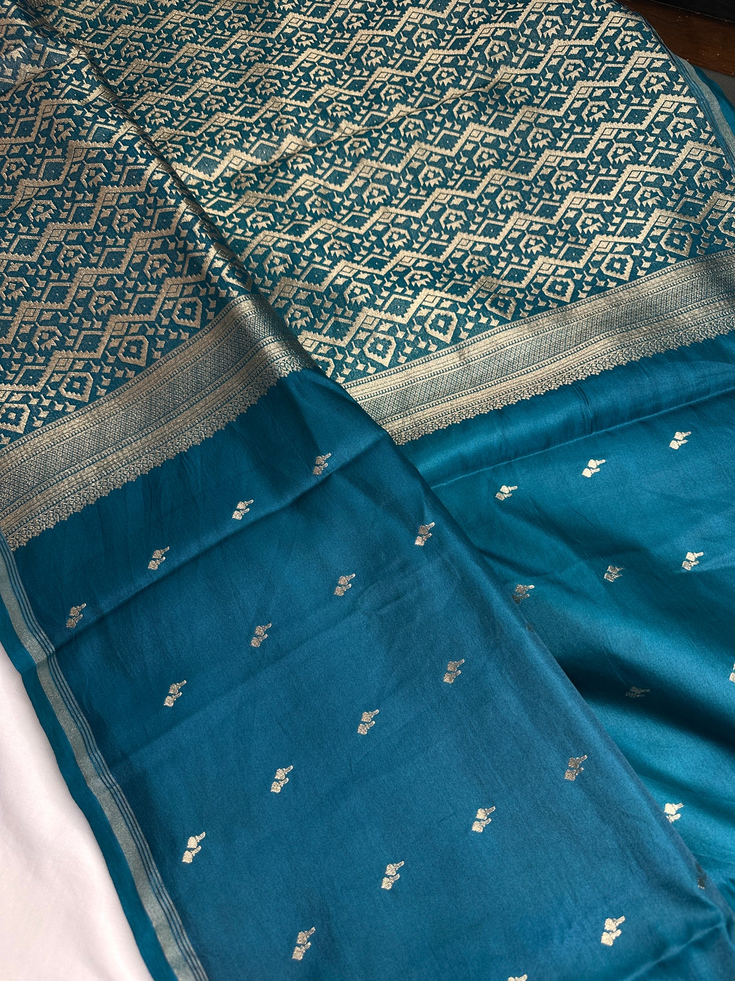 Soft Silk Teal Green Saree - 