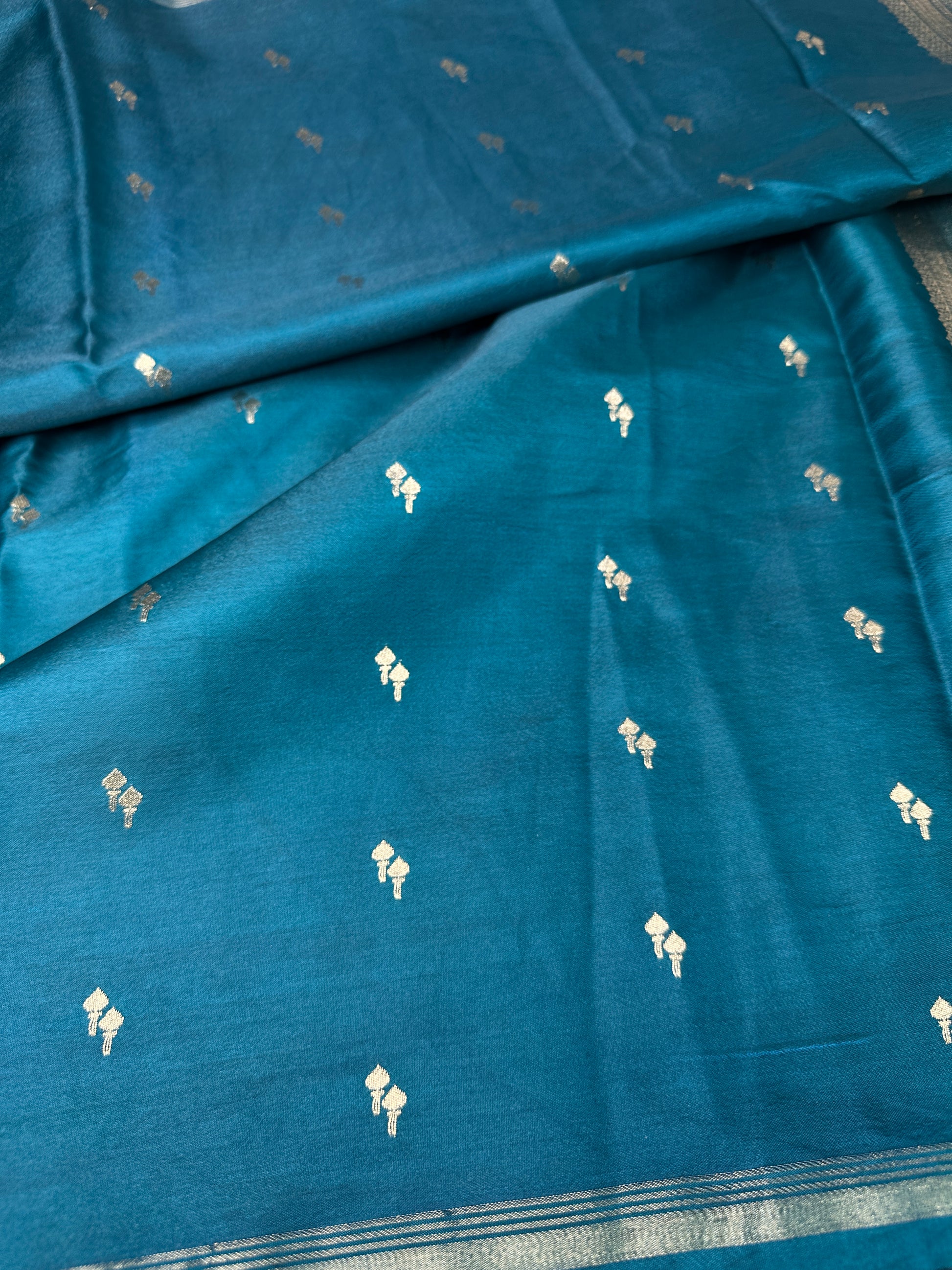 Soft Silk Teal Green Saree - 