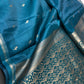 Soft Silk Teal Green Saree - 