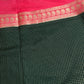 Banarsi Crepe Small Checks Green Saree - 