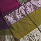 Gap Border Mangalgiri Semi Maroon Green Sillk Saree - 