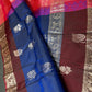 Gap Border Mangalgiri Semi Blue Sillk Saree - 