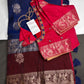 Gap Border Mangalgiri Semi Blue Sillk Saree - 