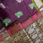 Gap Border Mangalgiri Semi Maroon Green Sillk Saree - 
