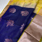Semi Kanchi Pattu Blue Silk Saree - 
