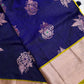 Semi Kanchi Pattu Blue Silk Saree - 