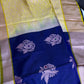 Semi Kanchi Pattu Blue Silk Saree - 