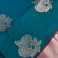 Semi Kanchi Pattu Blue Pink Silk Saree - 