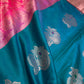 Semi Kanchi Pattu Blue Pink Silk Saree - 