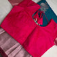 Semi Kanchi Pattu Blue Pink Silk Saree - 