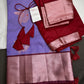 Semi Kanchi Pattu Purple Lavender Silk Saree - 