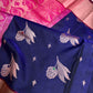 Semi Kanchi Pattu Blue Pink Silk Saree - 