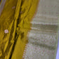 Green Raw Mango Light Weight Silk Saree - 