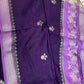 Purple Raw Mango Light Weight Silk Saree - 