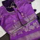 Purple Raw Mango Light Weight Silk Saree - 