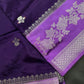 Purple Raw Mango Light Weight Silk Saree - 
