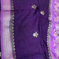 Purple Raw Mango Light Weight Silk Saree - 