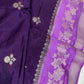 Purple Raw Mango Light Weight Silk Saree - 