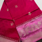 Pink Raw Mango Light Weight Silk Saree - 
