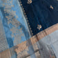 Teal Blue Raw Mango Light Weight Silk Saree - 