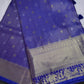 Semi Kanchi Palki Bharat Blue Checks Saree - 