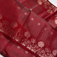 Semi Tussar Silk Maroon Red Saree - 