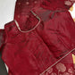 Semi Tussar Silk Maroon Red Saree - 