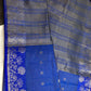 Semi Tussar Silk Blue Saree - 