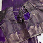 Semi Tussar Silk Purple Saree - 