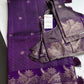 Semi Tussar Silk Purple Saree - 