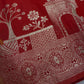 Soft Silk Semi Banarsi Red Saree - 