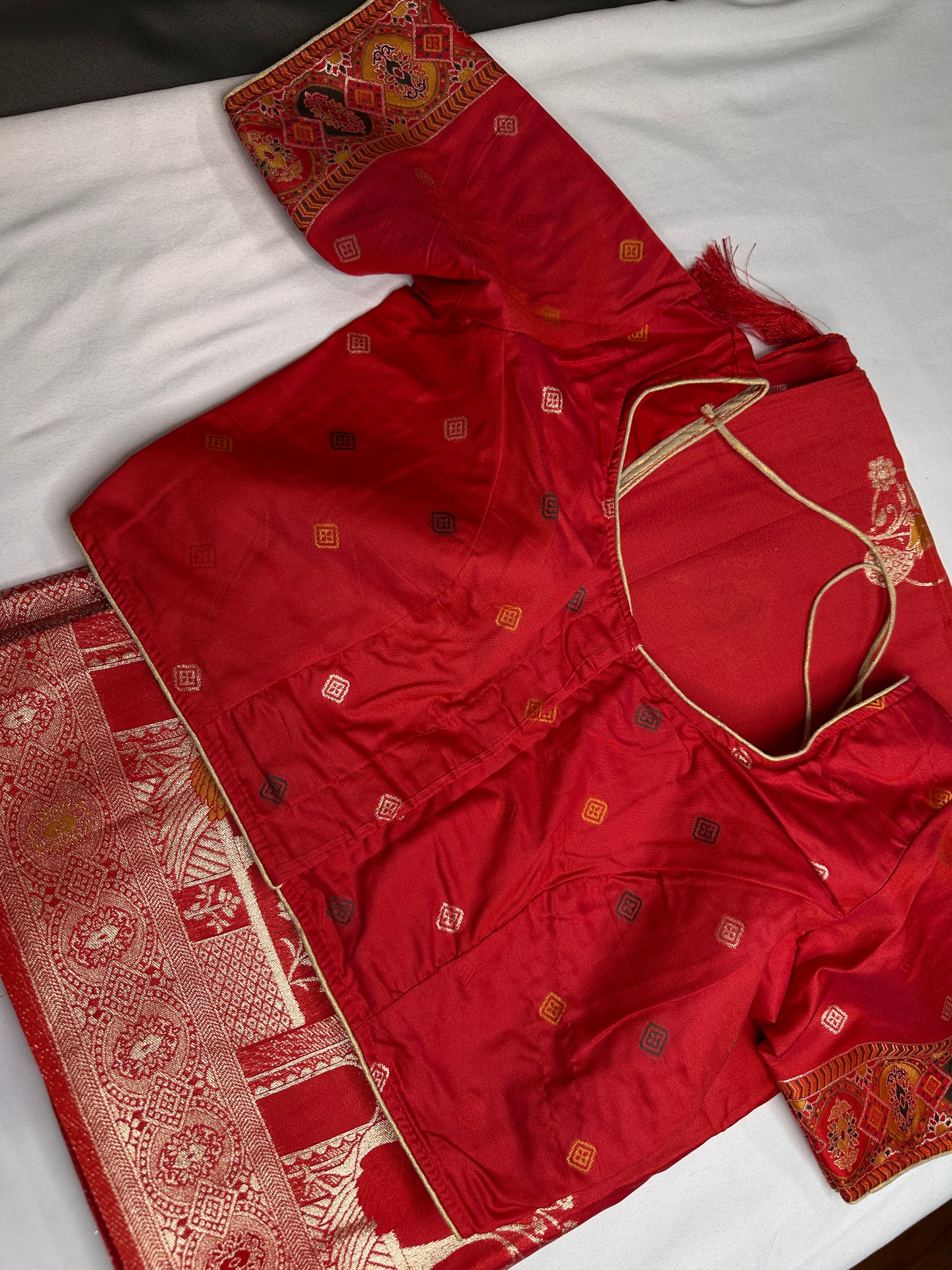 Soft Silk Semi Banarsi Red Saree - 