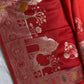 Soft Silk Semi Banarsi Red Saree - 