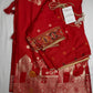 Soft Silk Semi Banarsi Red Saree - 