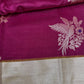 Semi Kanchi Pattu Pink Yellow Silk Saree - 