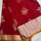 Semi Kanchi Pattu Red Yellow Silk Saree - 