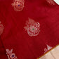Semi Kanchi Pattu Red Yellow Silk Saree - 
