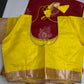 Semi Kanchi Pattu Red Yellow Silk Saree - 